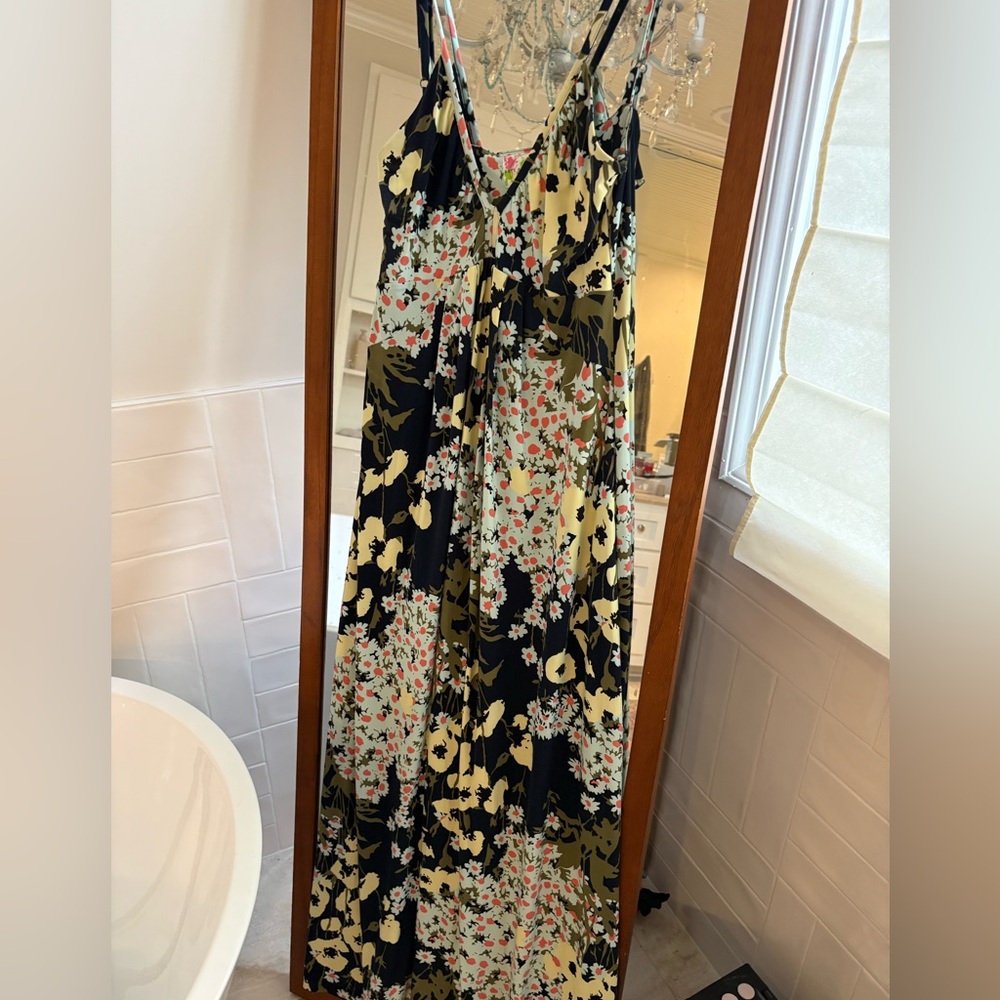 Almost Vintage Free People Romantic Floral Maxi Goddess Dress Size S